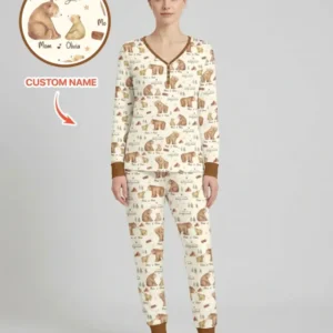 Love You Beary Much Mommy & Me Matching Bamboo Women Pajama Set