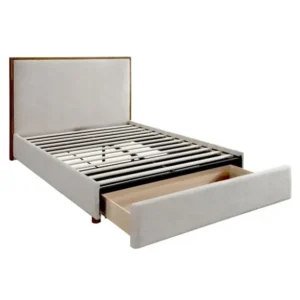Andover Platform Bed with Drawer in Oat