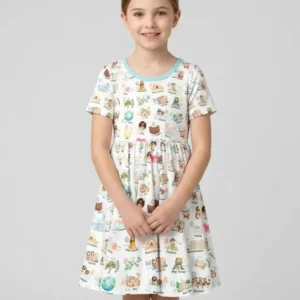 Bible ABC Alphabet Bamboo Twirl Dress