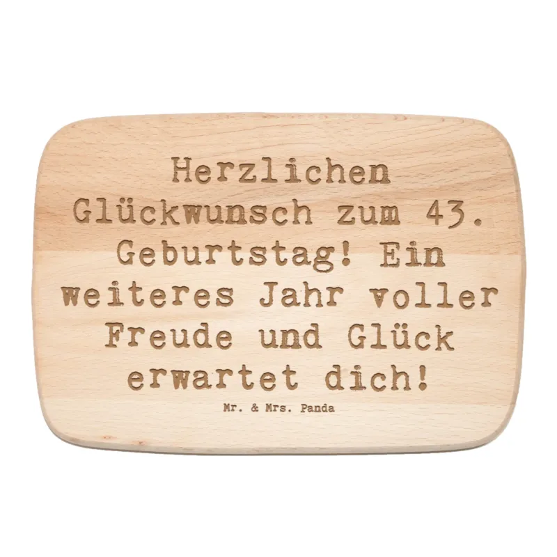 Frühstücksbrett Spruch 43. Geburtstag Freude|p:1732064|h:d94121f87ec6f1aac24ae3748bfb3a03