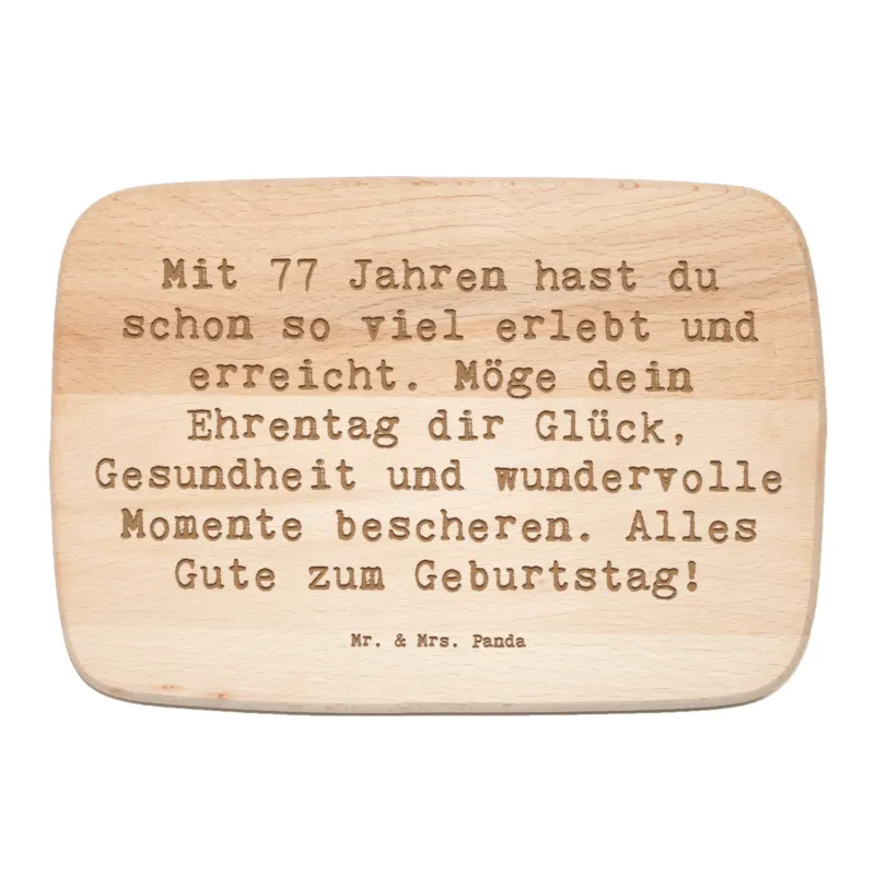 Frühstücksbrett Spruch 77. Geburtstag Glückwunsch|p:1737807|h:b089e4a6e6c04194c345abd1663b8505