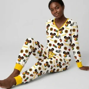 Custom Name Bloom in Freedom Bamboo Women Pajama Set