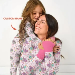 Custom Name Easter Family Matching Bamboo Women Pajama Set