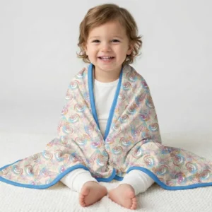 Pastel Halloween Jack O Lanterns Bamboo Blanket