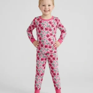 Halloween Cherry Skull Bamboo Two Piece Long Sleeve Pajama Set