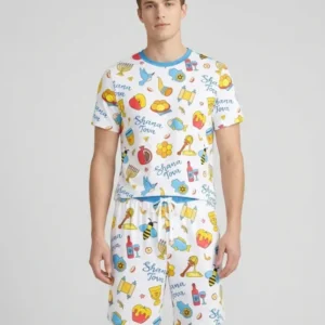 Shanah Tovah U'Metukah Bamboo Men Short Sleeve Short Pajama Set