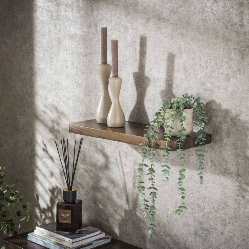 Wandregal Carve / Massiv Akazie braun