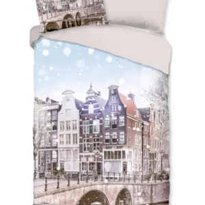 Guten Morgen Flanellen Duvet Cover "Amsterdam" - Multi - Dubbele instopflap