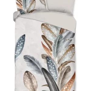 Guten Morgen Flanellen Duvet Cover "Eina" - Sand - Dubbele instopflap