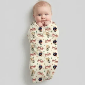 Custom Dog Photos "My Siblings Have Paws" swaddle blanket