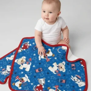 Red, White & Woof Family Matching Bamboo Blanket