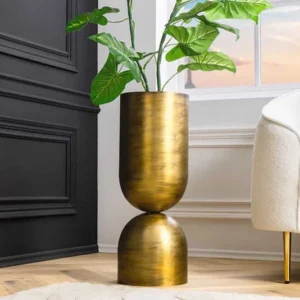 SANDGLASS XL 70cm Moderne Vase Eisen handmade beidseitig nutzbar