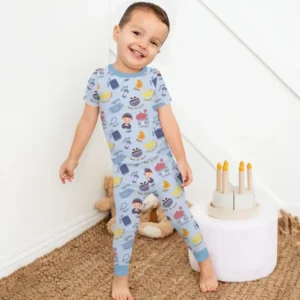 Happy Ramadhan Bamboo Two Piece Short Sleeve Pajama Set