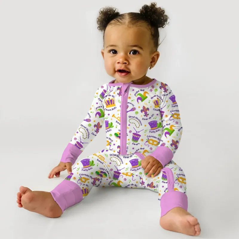 Mardi Gras Family Matching Bamboo Convertible Zippy