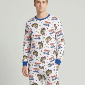 Hooked On Freedom Bamboo Men's Pajama Set
