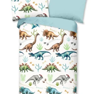 Guten Morgen Flanellen Duvet Cover "Dino" - Multi - Rits