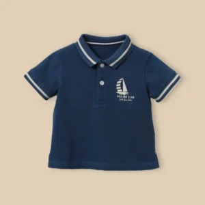 Baby-Poloshirt aus Pikeestrick – Bio-Baumwolle