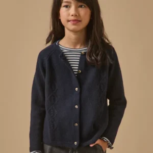 Mädchen-Cardigan aus Merino-Wolle