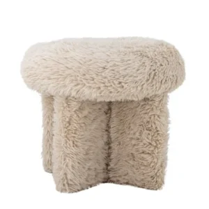 Beistellhocker Puffipuff – weicher Bezug in warmen Beigeton