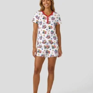 World Soccer North America 2026 Family Matching Bamboo Women Short Sleeve Short Pajama Set