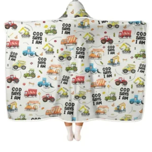 God Says I Am Boy Bamboo Wearable Hooded Blanket