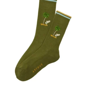 Chaussettes Homme de tennis California Vert 1