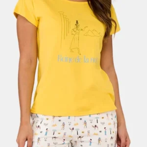 Pyjashort Femme Cléopatre Ivoire 1