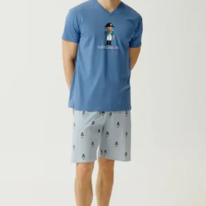 Pyjashort Homme Napoléours Bleu 1