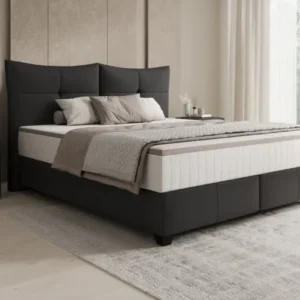 Boxspringbett Veyora in Echtleder