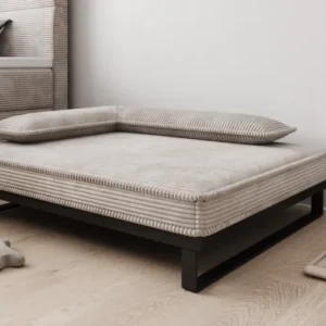 Hundebett Milo – 80×100 cm mit Cordbezug & Metallrahmen