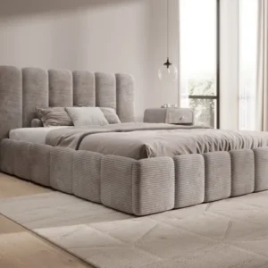 Designer Polsterbett Velaro in Cord mit Stauraum
