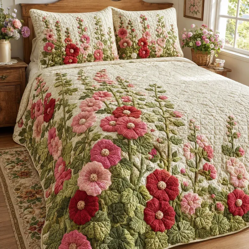Blossom Fields Bamboo Quilt Bedding Set