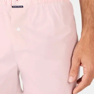 Caleçon homme rose clair uni 1