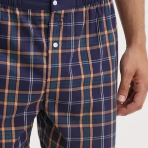 Caleçon homme carreaux bleu marine 1
