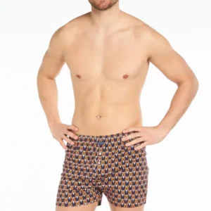 Caleçon de Nuit Homme Tenue de Soirée Orange 1