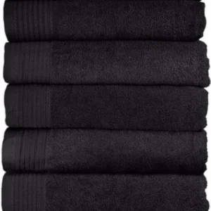 Classic handdoeken zwart- 10 stuks