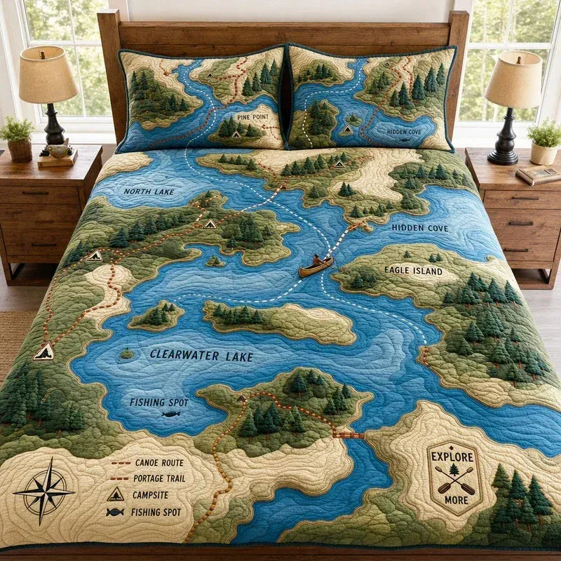 Clearwater Lake Bamboo Quilt Bedding Set
