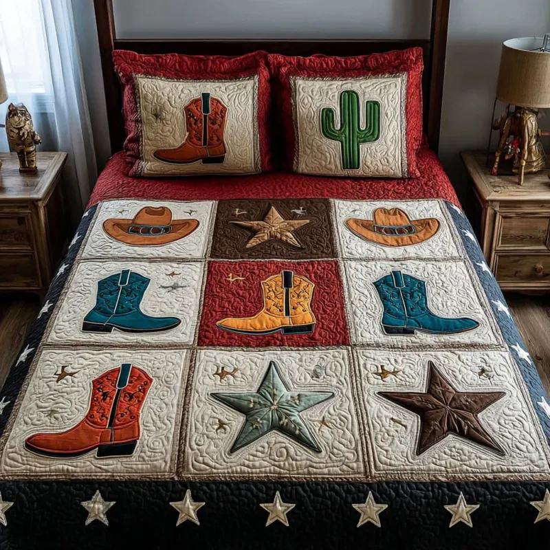 Cowboy Country Bamboo Quilt Bedding Set