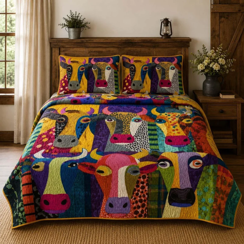 Cozy Barn Bamboo Quilt Bedding Set