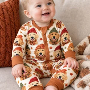 Cozy Fall Golden Retrievers Bamboo Convertible Zippy