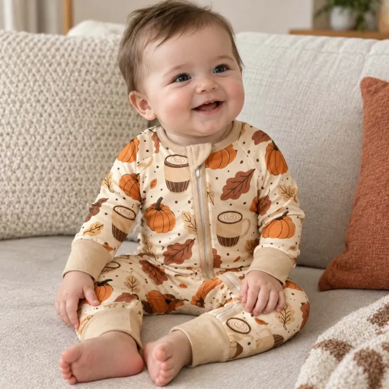 Cozy Pumpkin Spice Coffee Bamboo Convertible Zippy