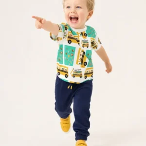 School Bus Adventures Bamboo Crewneck T-Shirt