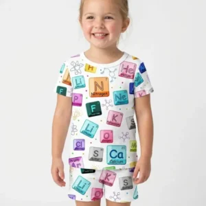Science Elements Bamboo Two Piece Short Sleeve Shorts Pajama Set