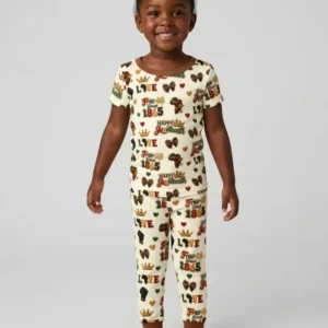 Juneteenth Free-ish Since 1865 Bamboo Two Piece Short Sleeve Pajama Set