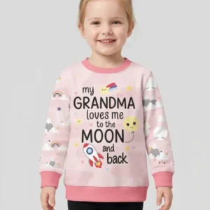 My Grandma Loves Me To The Moon And Back Bamboo Crewneck Sweatshirt