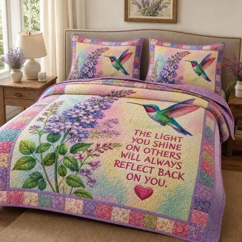Love Echo Bamboo Quilt Bedding Set