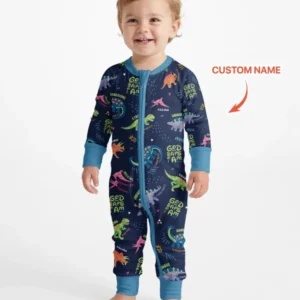 Custom Name God says I am Dinosaur Bamboo Convertible Zippy
