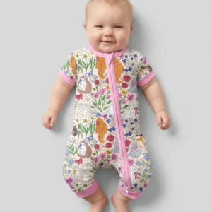 The Garden Cattery Mommy & Me Matching Bamboo Shorty Zippy