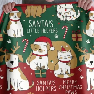 Santa's Furry Helpers Bamboo Blanket