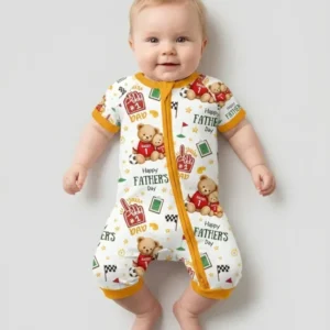 You're #1 Dad Daddy & Me Matching Bamboo Shorty Zippy